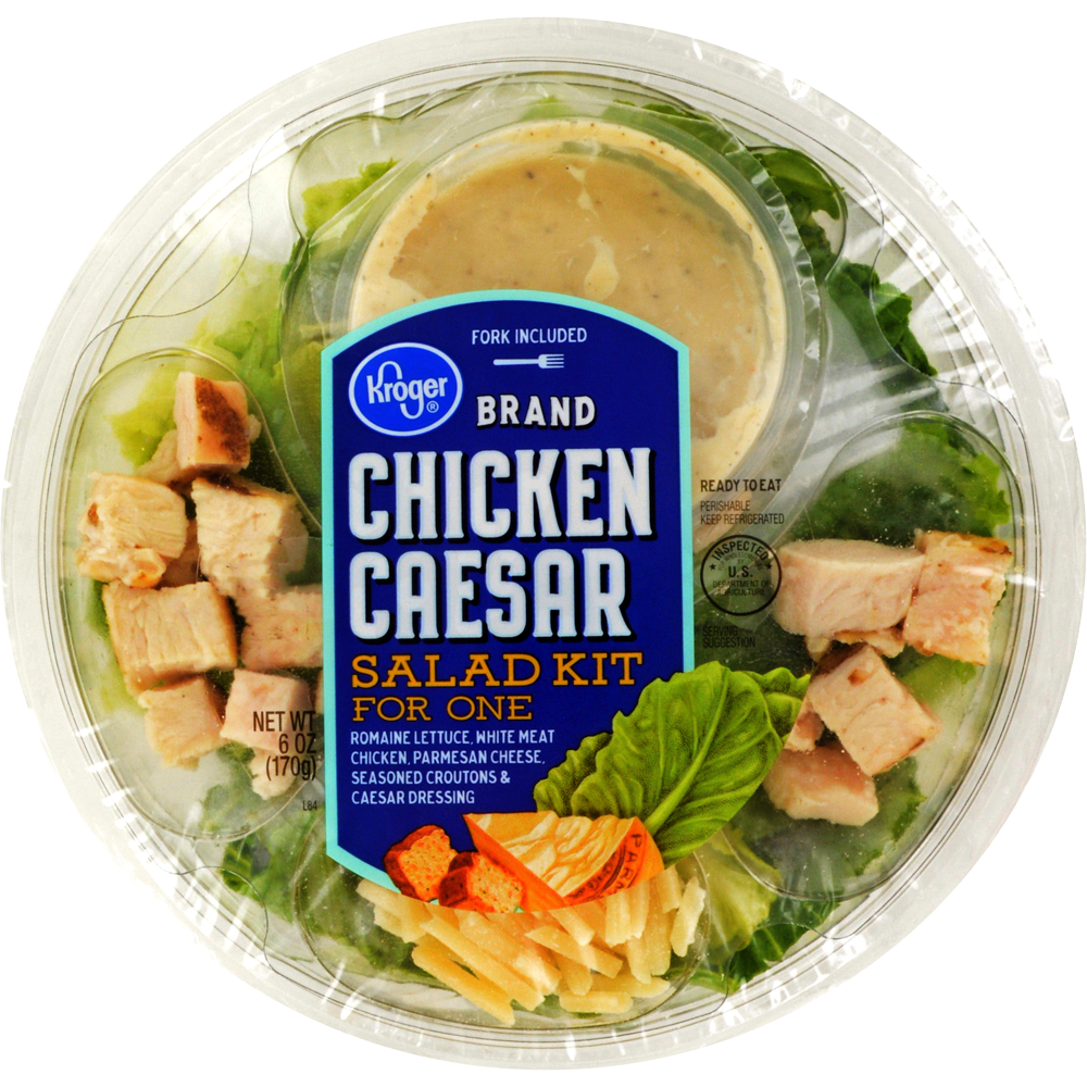 slide 1 of 1, Kroger Chicken Caesar Salad Kit For One, 6 oz