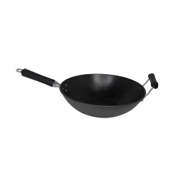 IMUSA Black Light Cast Iron Wok With Bakelite Handles