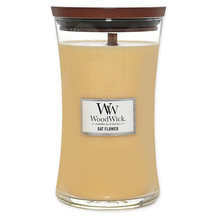 slide 1 of 2, WoodWick Oat Flower Large Hourglass Jar Candle, 1 ct