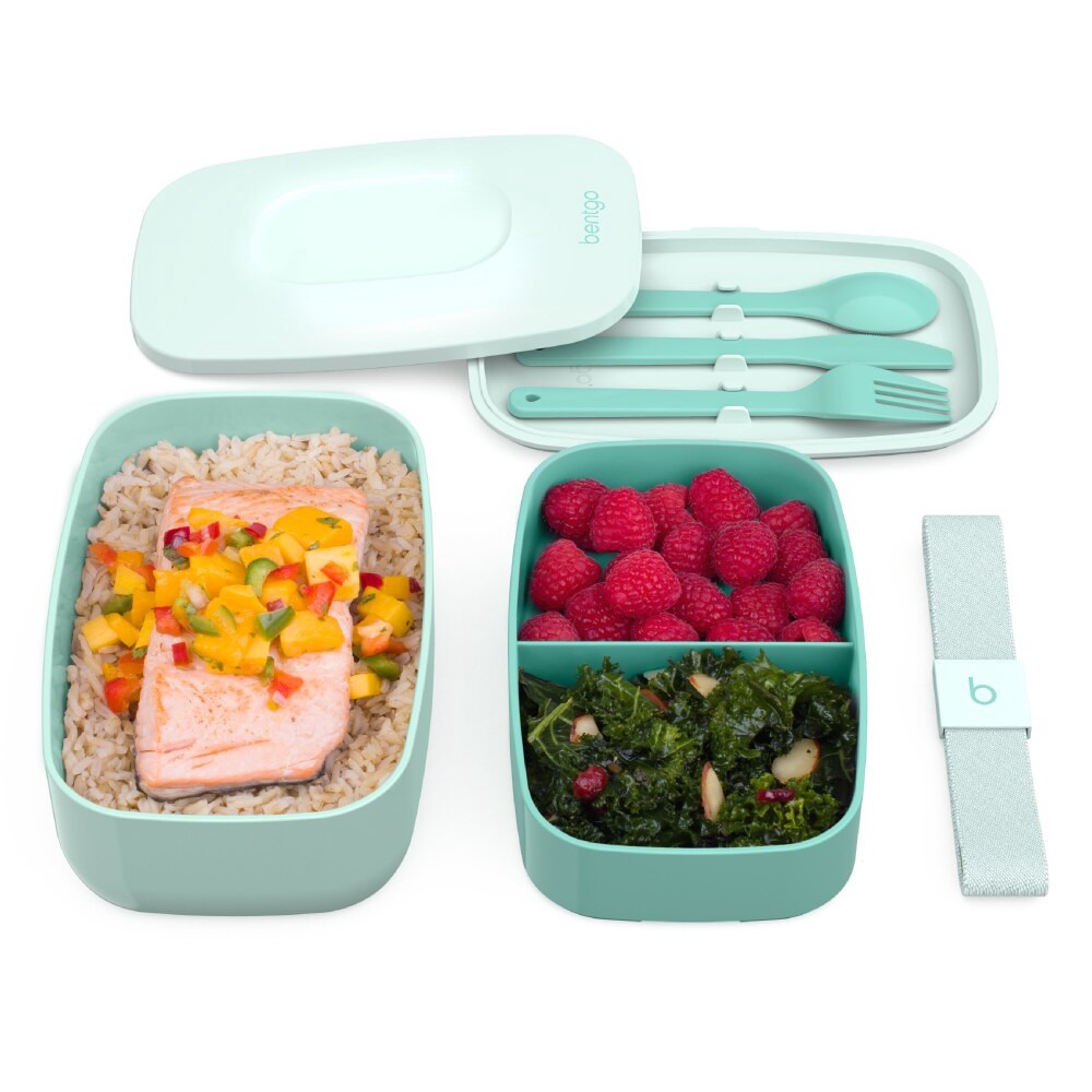 slide 1 of 3, Bentgo Classic On-The-Go Food Container - Coastal Aqua, 1 ct