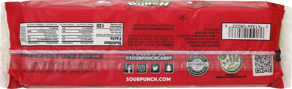 slide 5 of 9, Sour Punch Strawberry Straws Candy 4.5 oz, 4.5 oz