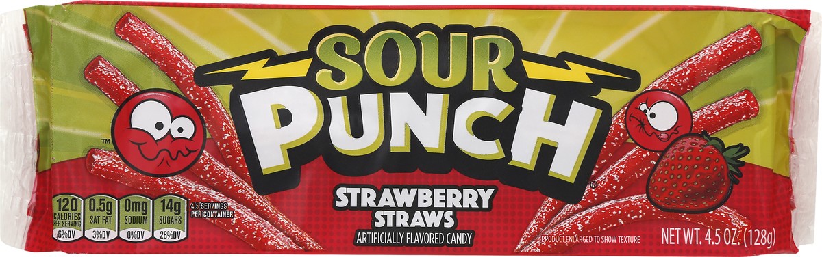 slide 6 of 9, Sour Punch Strawberry Straws Candy 4.5 oz, 4.5 oz