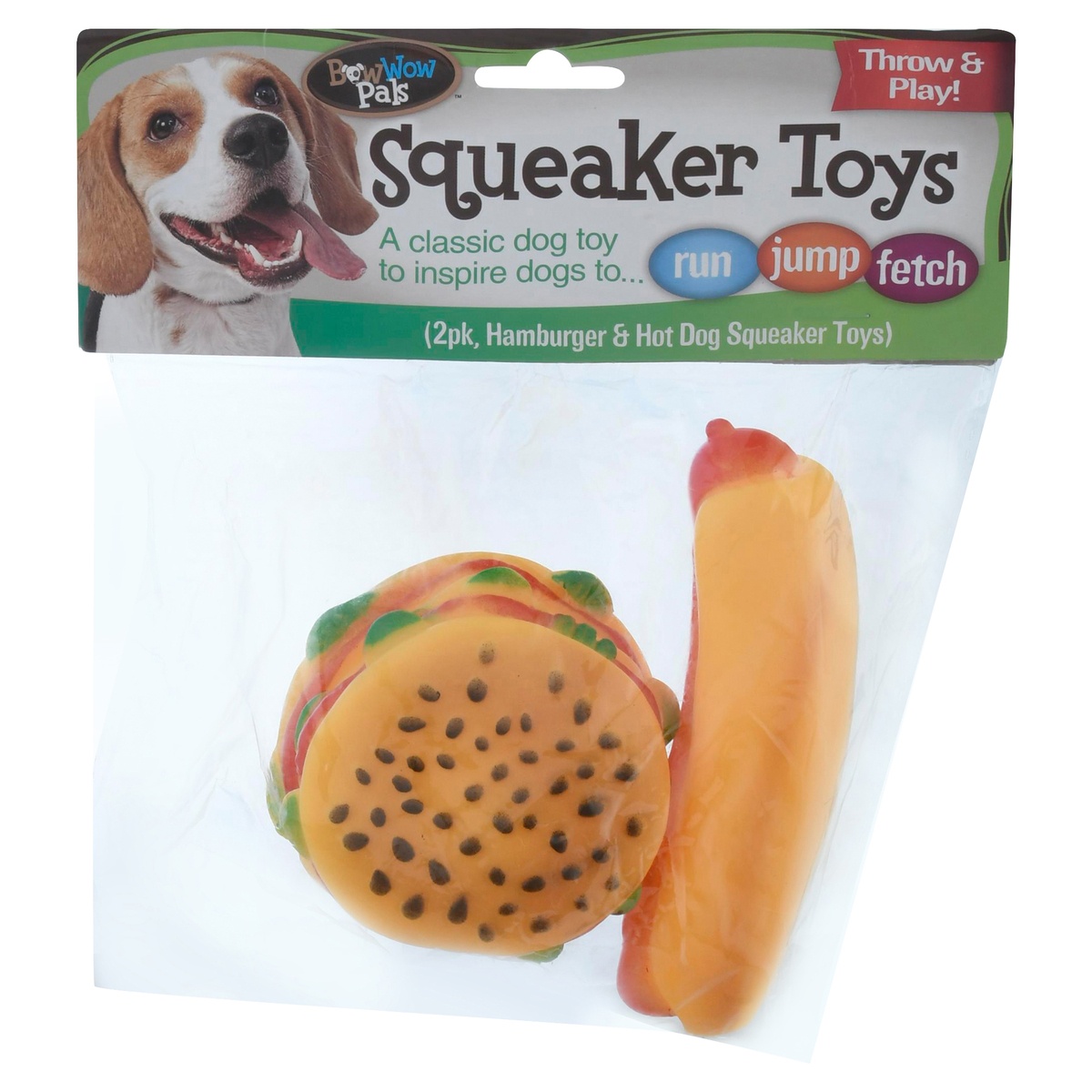 slide 1 of 1, BowWow Pals 2 Pk Squeaker Toys 1 ea, 1 ea