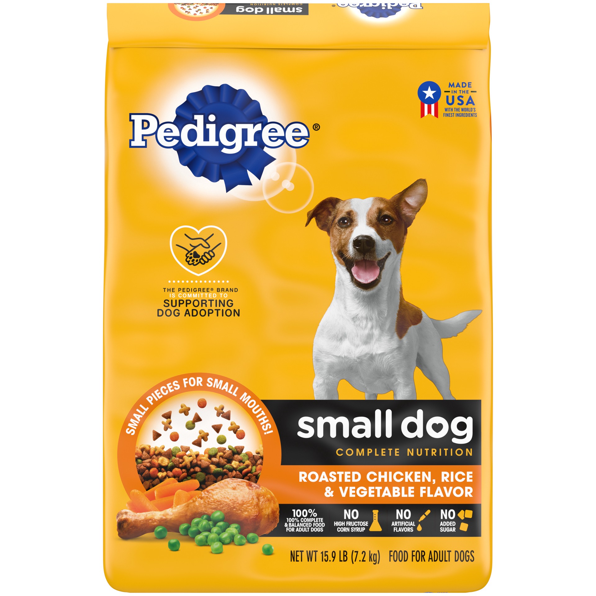 slide 1 of 5, PEDIGREE Small Dog Complete Nutrition Small Breed Adult Dry Dog Food Roasted Chicken, Rice & Vegetable Flavor Dog Kibble, 15.9 lb. Bag, 15.9 lb