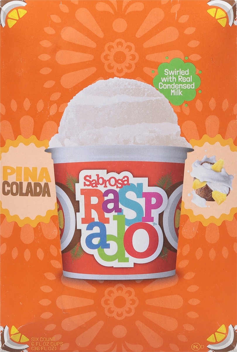 slide 9 of 9, Sabrosa Raspado Lindy's Pina Colada Italian Ice Raspado Pina Colad 6Ct, 6 oz