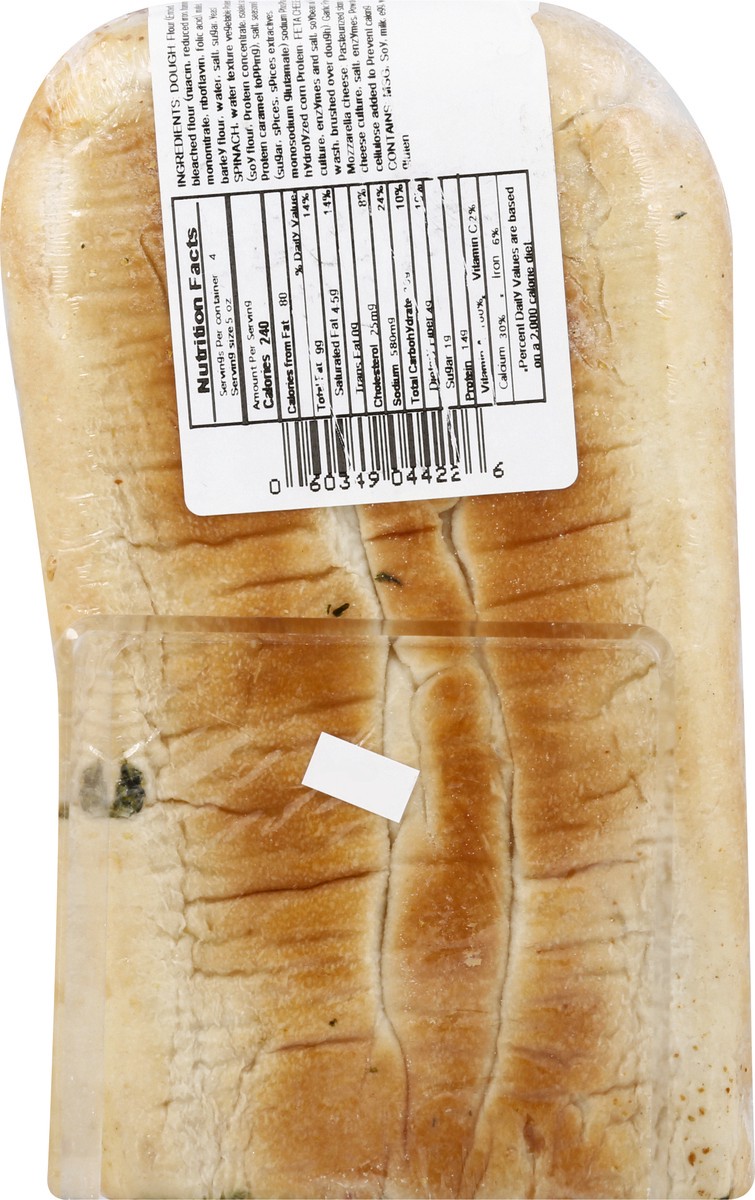 slide 8 of 8, Boston Bakery Stromboli, Spinach Feta, 20 oz