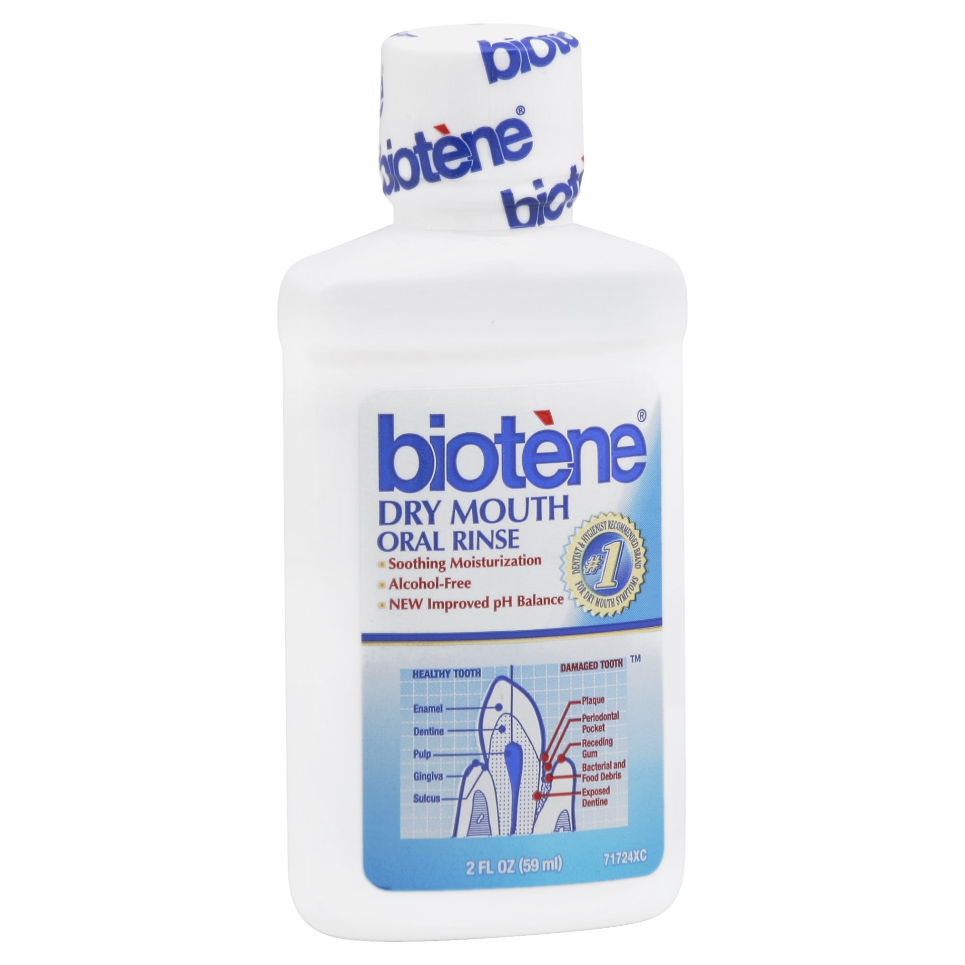 slide 1 of 2, Biotène Dry Mouth Fresh Mint Oral Rinse, 2 fl oz