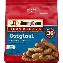 Jimmy Dean Heat 'N Serve Original Pork Breakfast Sausage Links, 36 Count