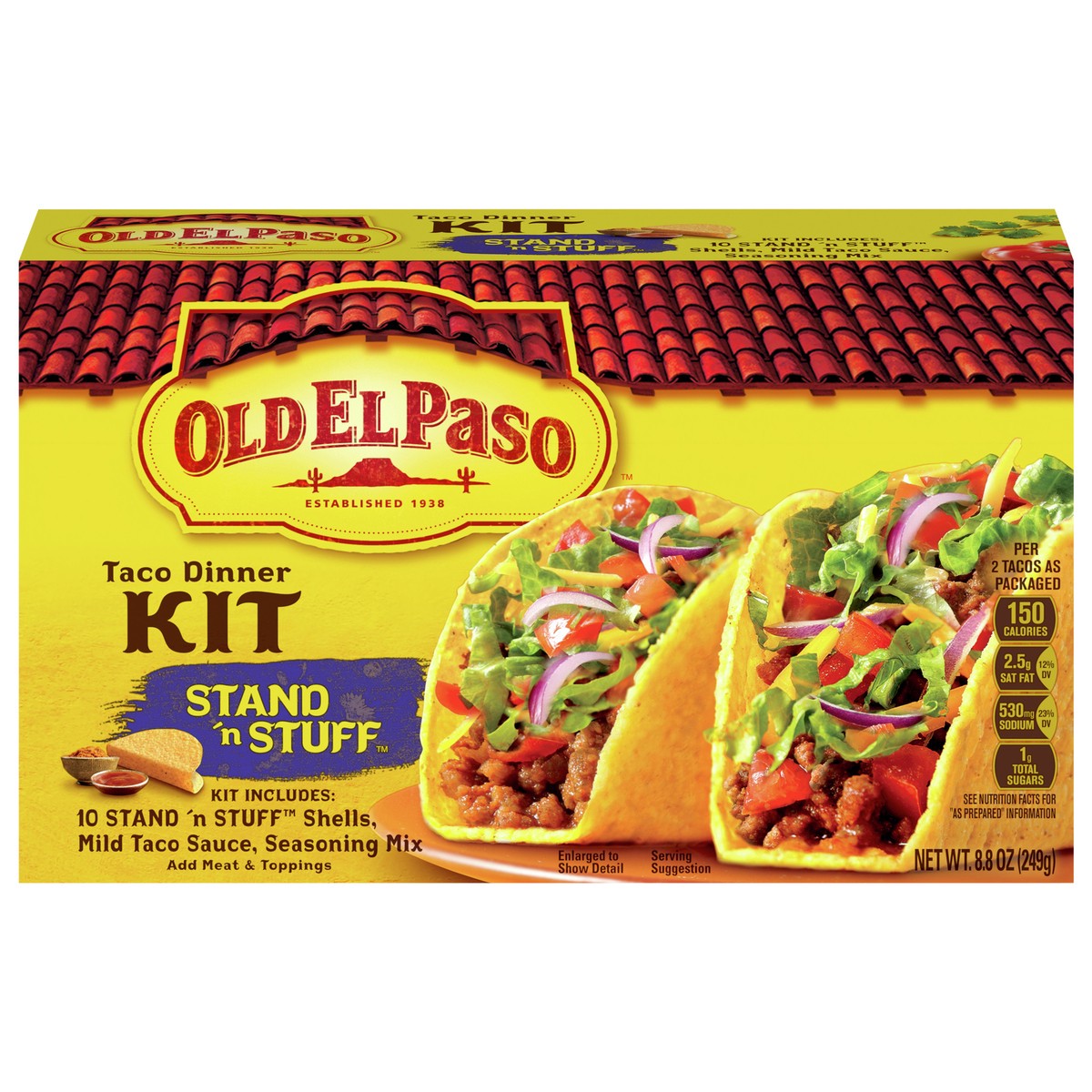 slide 1 of 6, Old El Paso Stand 'N Stuff Taco Dinner Kit- 8.8 oz, 8.8 oz