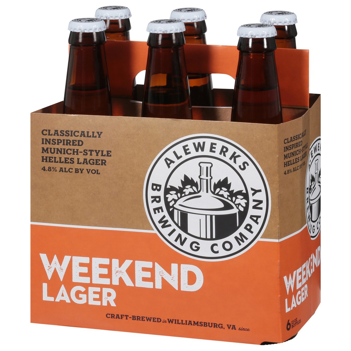 slide 4 of 9, Alewerks Brewing Company Lager Weekend Beer 6 - 12 oz Bottles, 6 ct