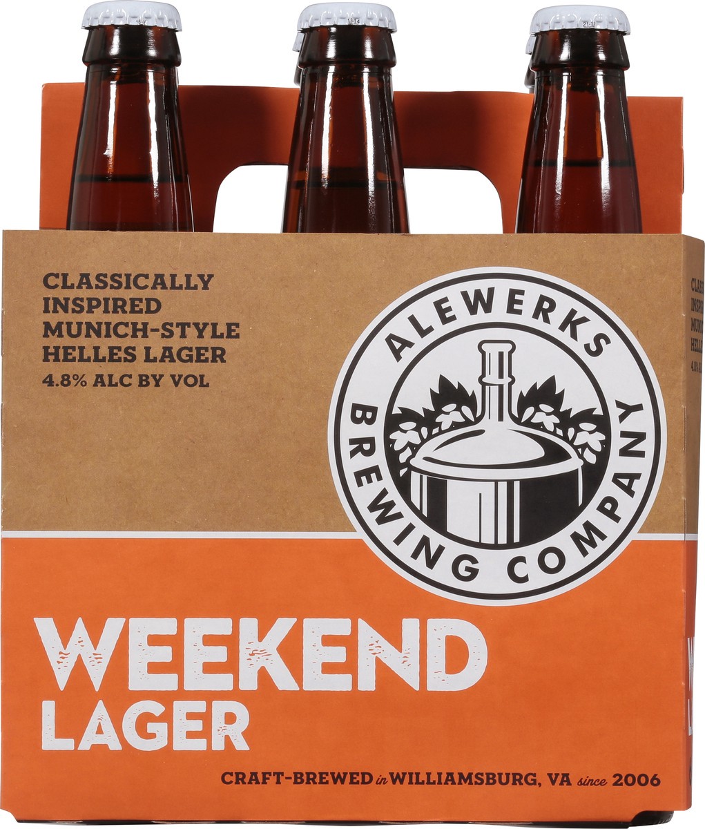 slide 6 of 9, Alewerks Brewing Company Lager Weekend Beer 6 - 12 oz Bottles, 6 ct