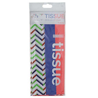 slide 1 of 1, IG Design Group Blue & Red Chevron Print Gift Tissue, 1 ct