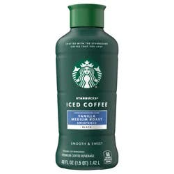 Starbucks Iced Coffee Premium Coffee Beverage Vanilla Flavored 48 Fl Oz