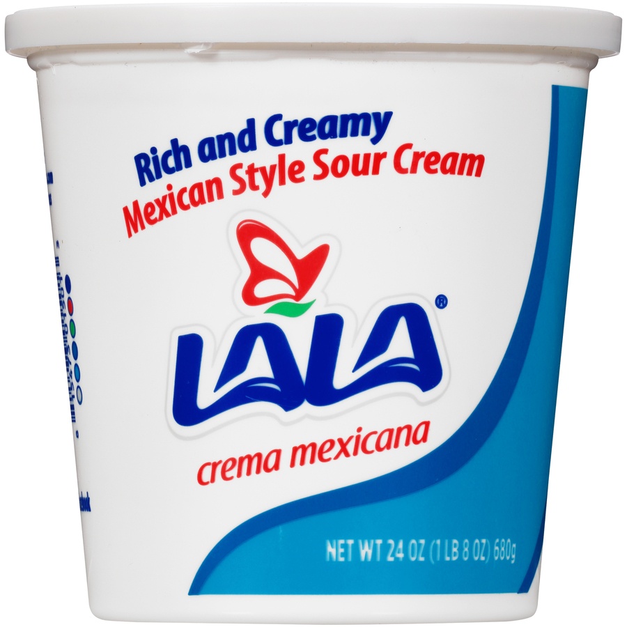 slide 1 of 6, LALA Mexican Style Sour Cream, 24 oz