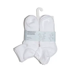 Davco® Cotton No Show Socks - White