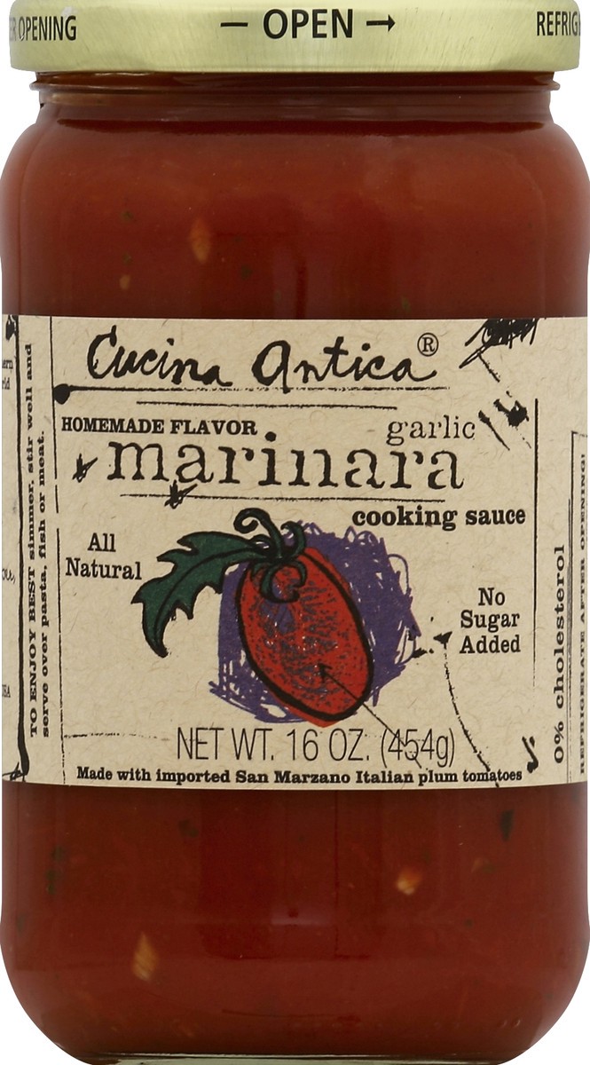 slide 2 of 2, Cucina Antica Garlic Marinara Sauce, 16 oz