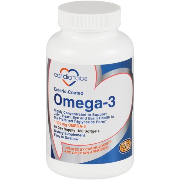 slide 1 of 1, CardioTabs NON BRAND Omega-3 Enteric Coated, 180 ct