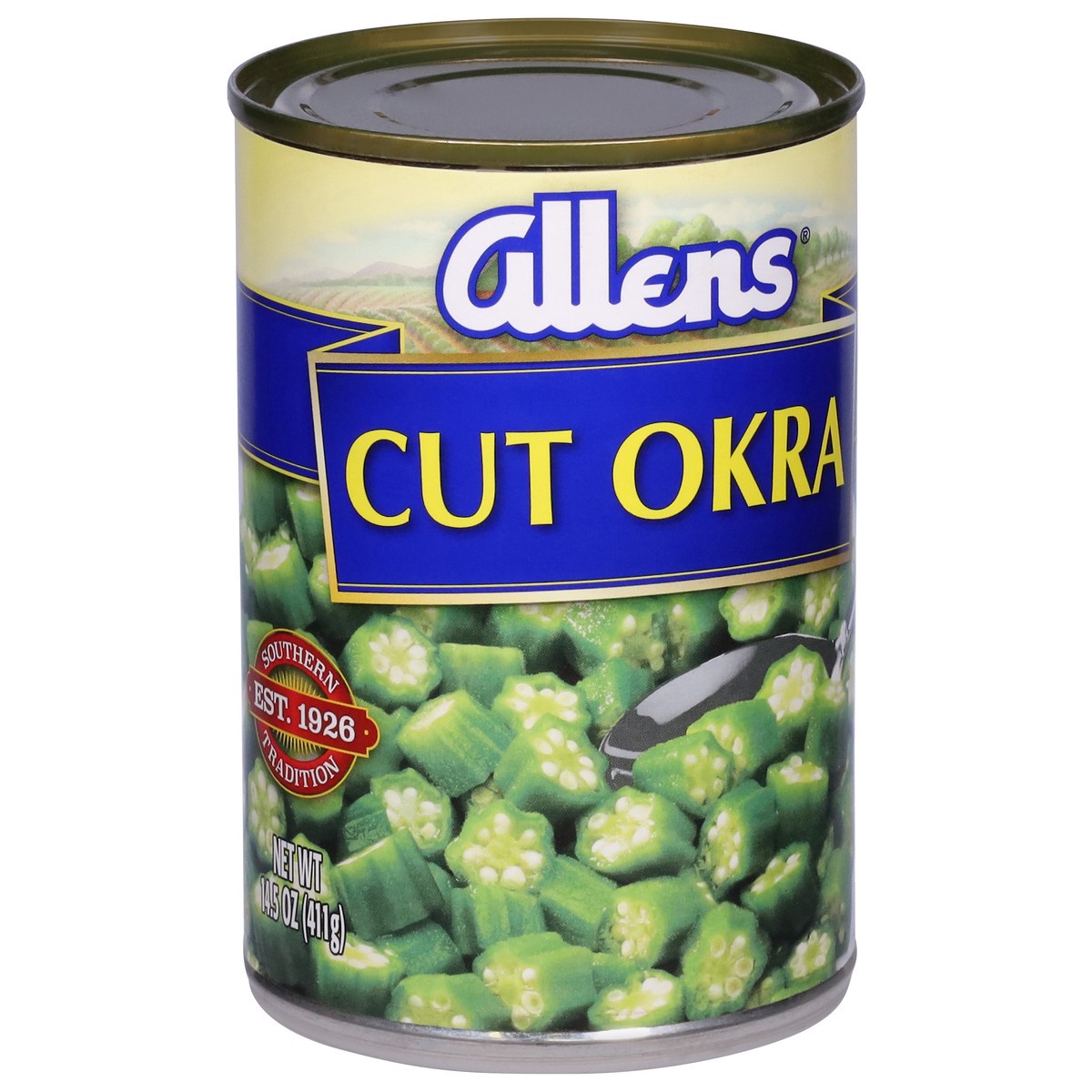 slide 11 of 13, Allens Cut Okra 14.5 oz, 14.5 oz