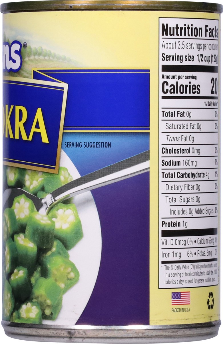 slide 9 of 13, Allens Cut Okra 14.5 oz, 14.5 oz