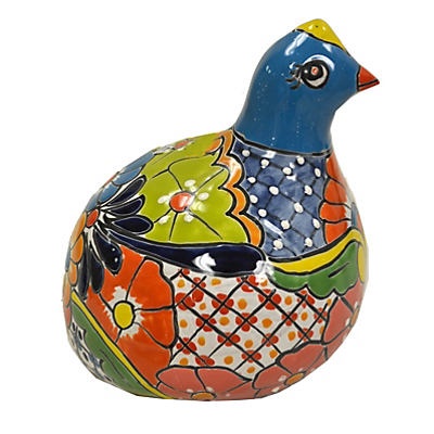 slide 1 of 1, Blue Orange Pottery Talavera Blue Bird Dcor, 1 ct