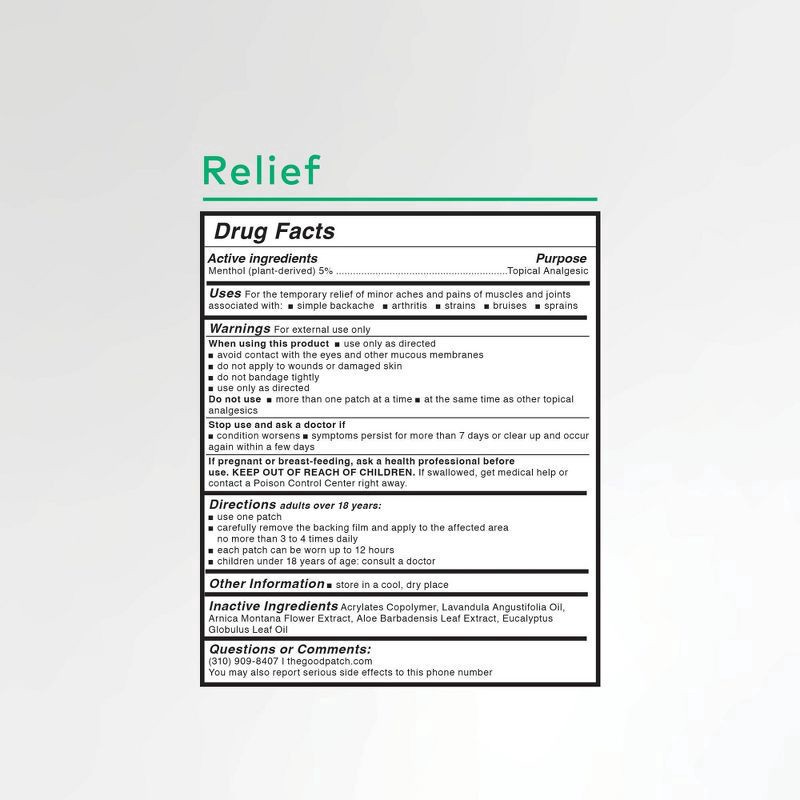 slide 3 of 4, The Good Patch Relief Plant Patch - 4ct, 4 ct