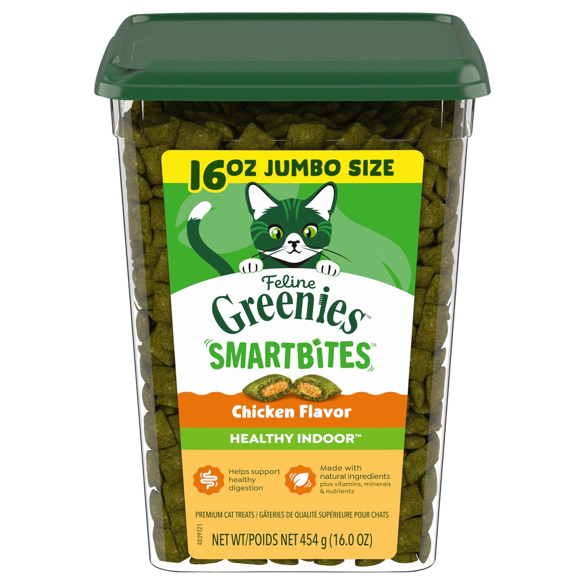 slide 3 of 4, Greenies SmartBites Healthy Indoor Premium Chicken Flavor Cat Treats Jumbo Size 16.0 oz, 16 oz