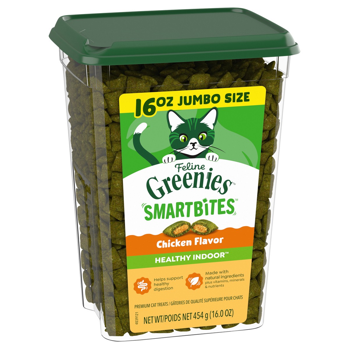 slide 4 of 4, Greenies SmartBites Healthy Indoor Premium Chicken Flavor Cat Treats Jumbo Size 16.0 oz, 16 oz