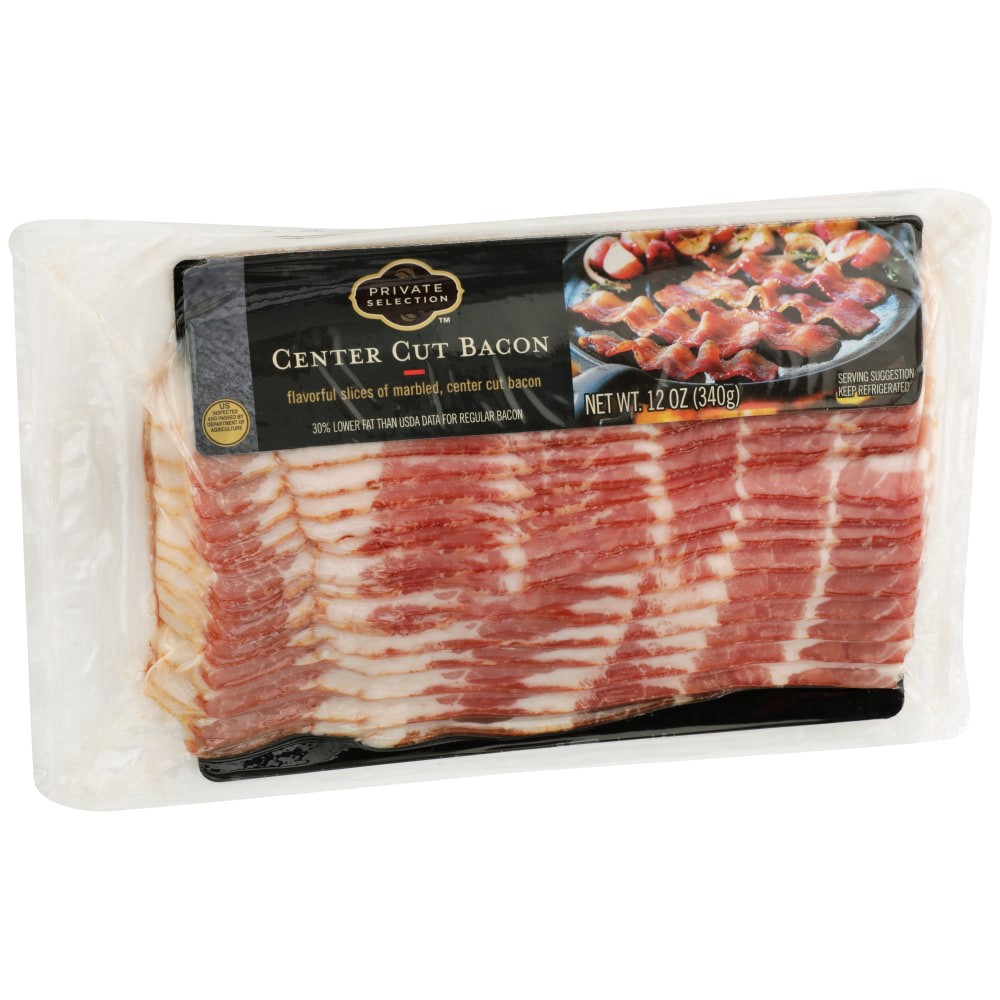 slide 3 of 3, Private Selection Center Cut Bacon, 12 oz