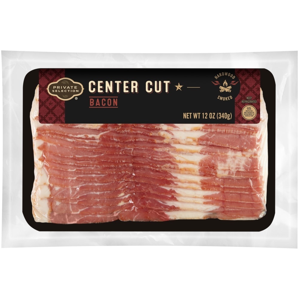 slide 1 of 1, Private Selection Center Cut Bacon, 12 oz