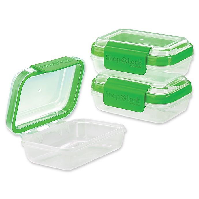 Progressive Snaplock 1-cup Rectangular Food Storage Container - Green 3 