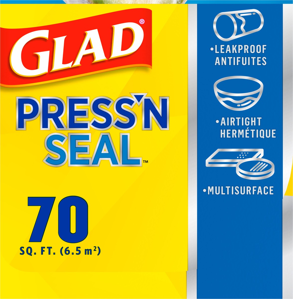 slide 8 of 9, Glad Press'n Seal Plastic Food Wrap - 70 Square Foot Roll, 1 ct