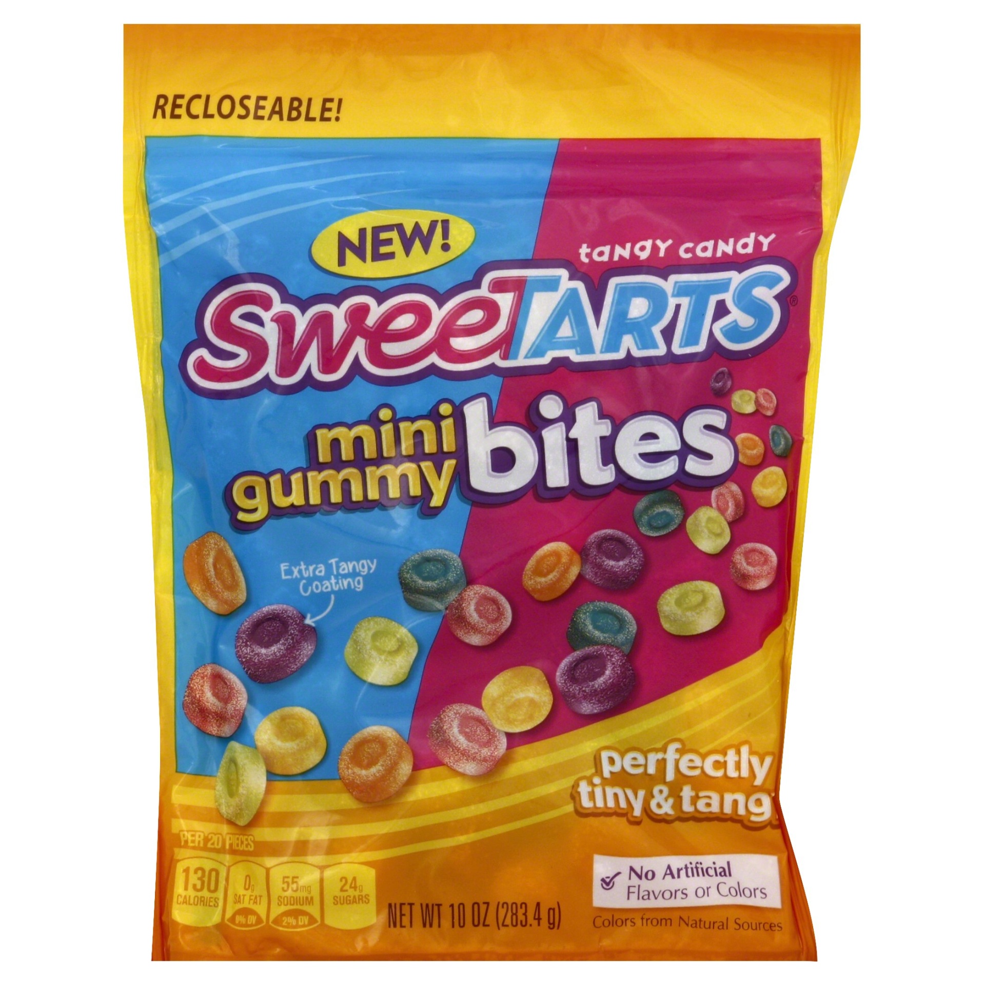 slide 1 of 1, SweeTARTS Mini Gummy Bites, 10 oz
