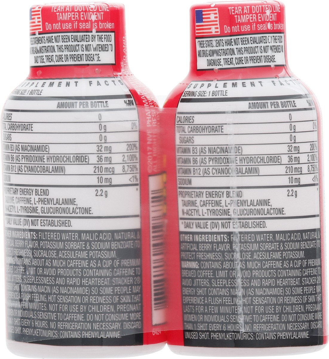 slide 11 of 12, Stacker 2 Extra Strength Extreme Berry Energy Shot 2 ea, 2 ct