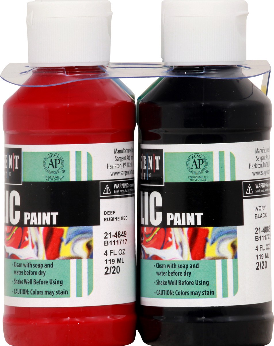 slide 4 of 11, Sargent Art Assorted Acrylic Paint 6 ea, 6 ct