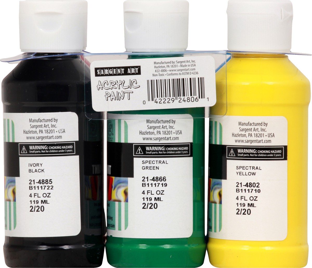 slide 6 of 11, Sargent Art Assorted Acrylic Paint 6 ea, 6 ct