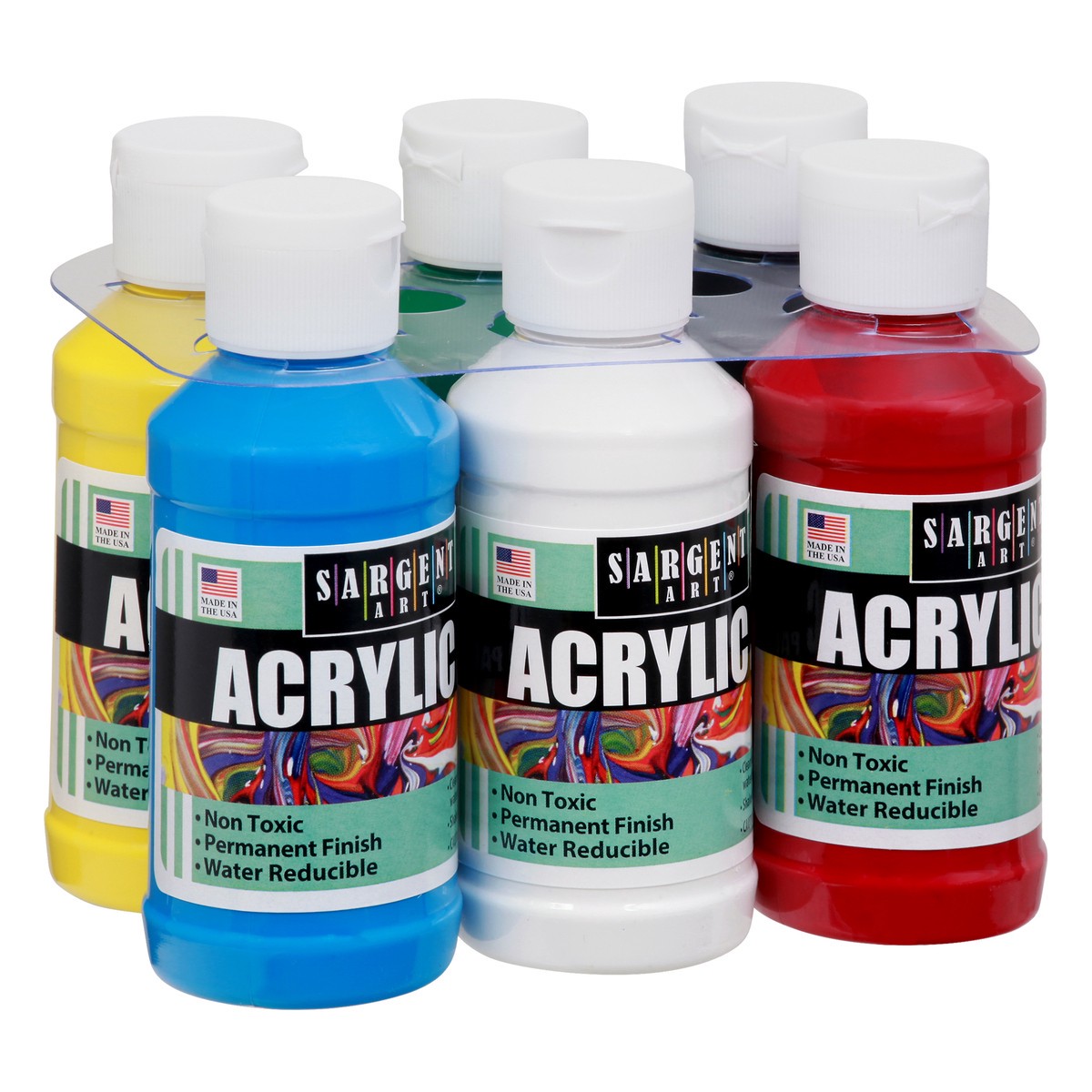 slide 9 of 11, Sargent Art Assorted Acrylic Paint 6 ea, 6 ct