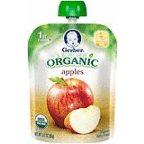 slide 1 of 2, Gerber Apples 1st Foods Organic Supported Sitter Pouch, 3.17 oz