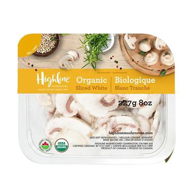 slide 1 of 1, Highline Sliced White Mushrooms, 8 oz