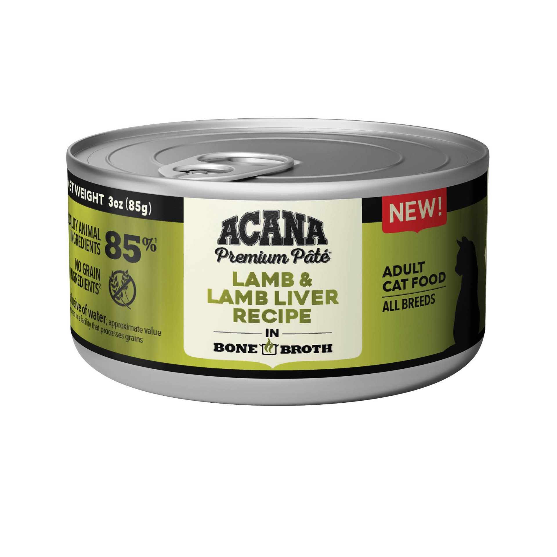 slide 1 of 4, ACANA Lamb + Lamb Liver in Bone Broth, 3oz, case of 24 cans, 3 oz