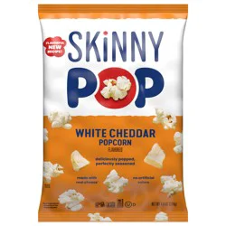 SkinnyPop White Cheddar Popcorn Snack, 4.4 oz Bag