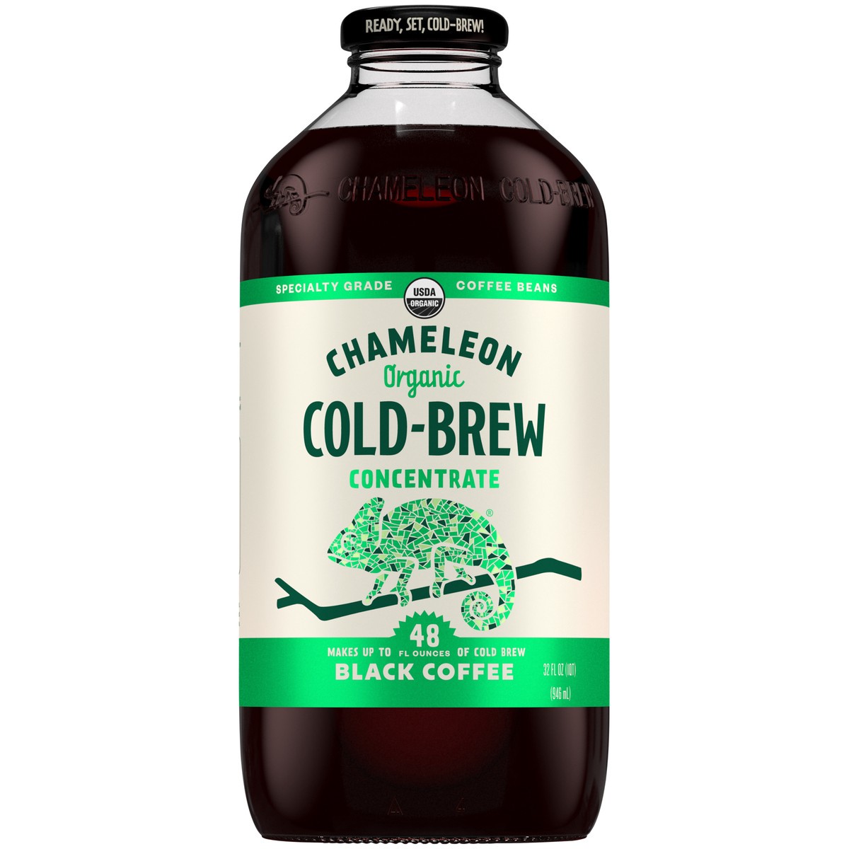 slide 1 of 5, CHAMELEON COLD-BREW Organic Black Coffee Concentrate 32 fl. oz. Bottle, 32 fl oz