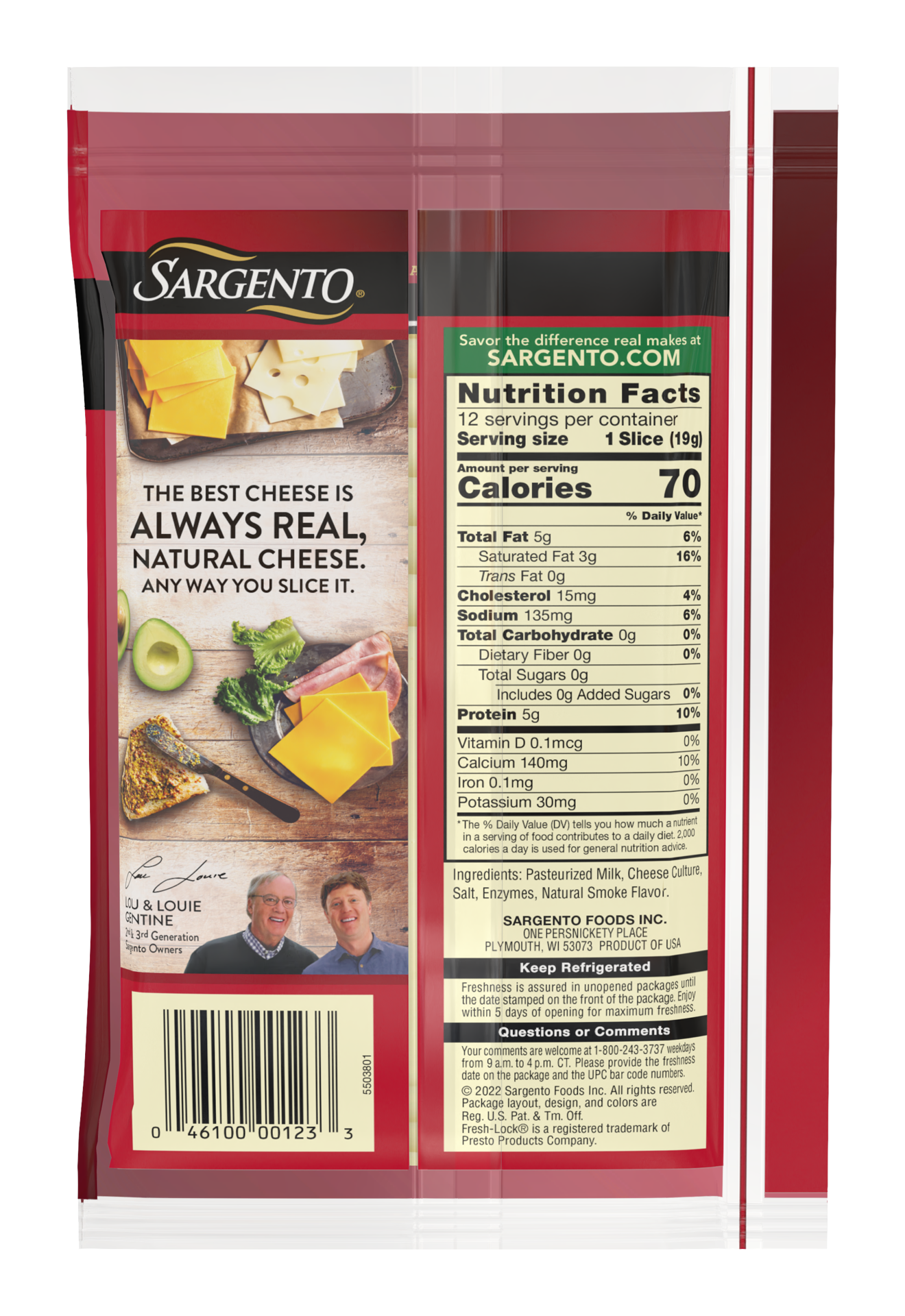 slide 3 of 5, Sargento Sliced Provolone Natural Cheese with Natural Smoke Flavor, 8oz., 12 slices, 8 oz