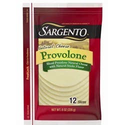 Sargento Sliced Provolone Natural Cheese with Natural Smoke Flavor, 8oz., 12 slices