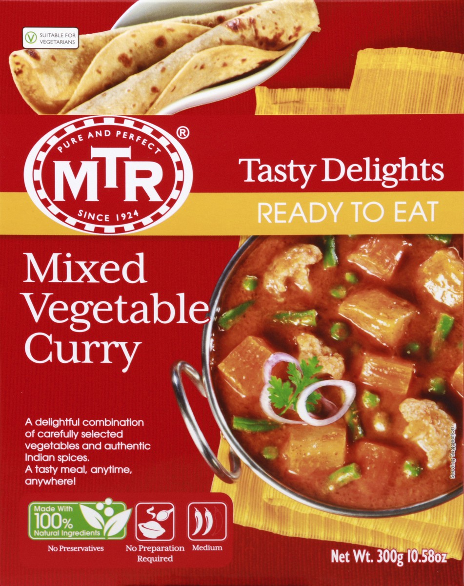 slide 3 of 4, Mtr Minute Meals Mixed Vegetable Curry 10.58 oz, 300 gram