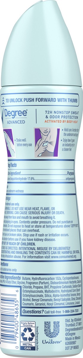 slide 9 of 11, Degree Lavender & Waterlily Antiperspirant Deodorant Dry Spray, 3.8 oz