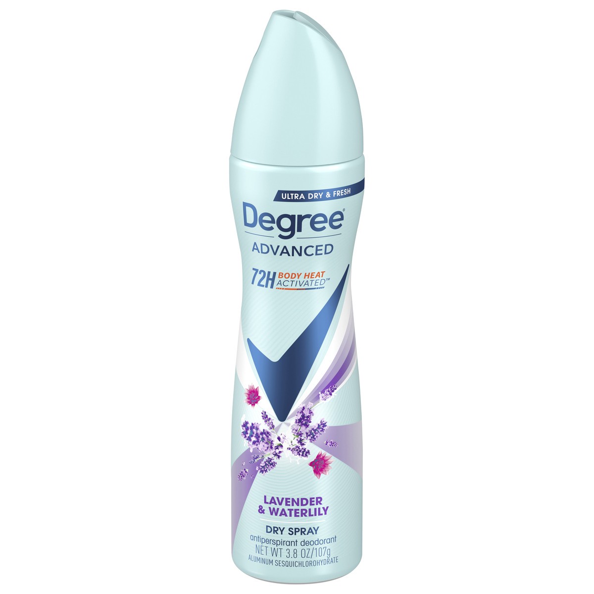slide 2 of 11, Degree Lavender & Waterlily Antiperspirant Deodorant Dry Spray, 3.8 oz