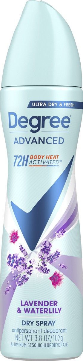 slide 10 of 11, Degree Lavender & Waterlily Antiperspirant Deodorant Dry Spray, 3.8 oz