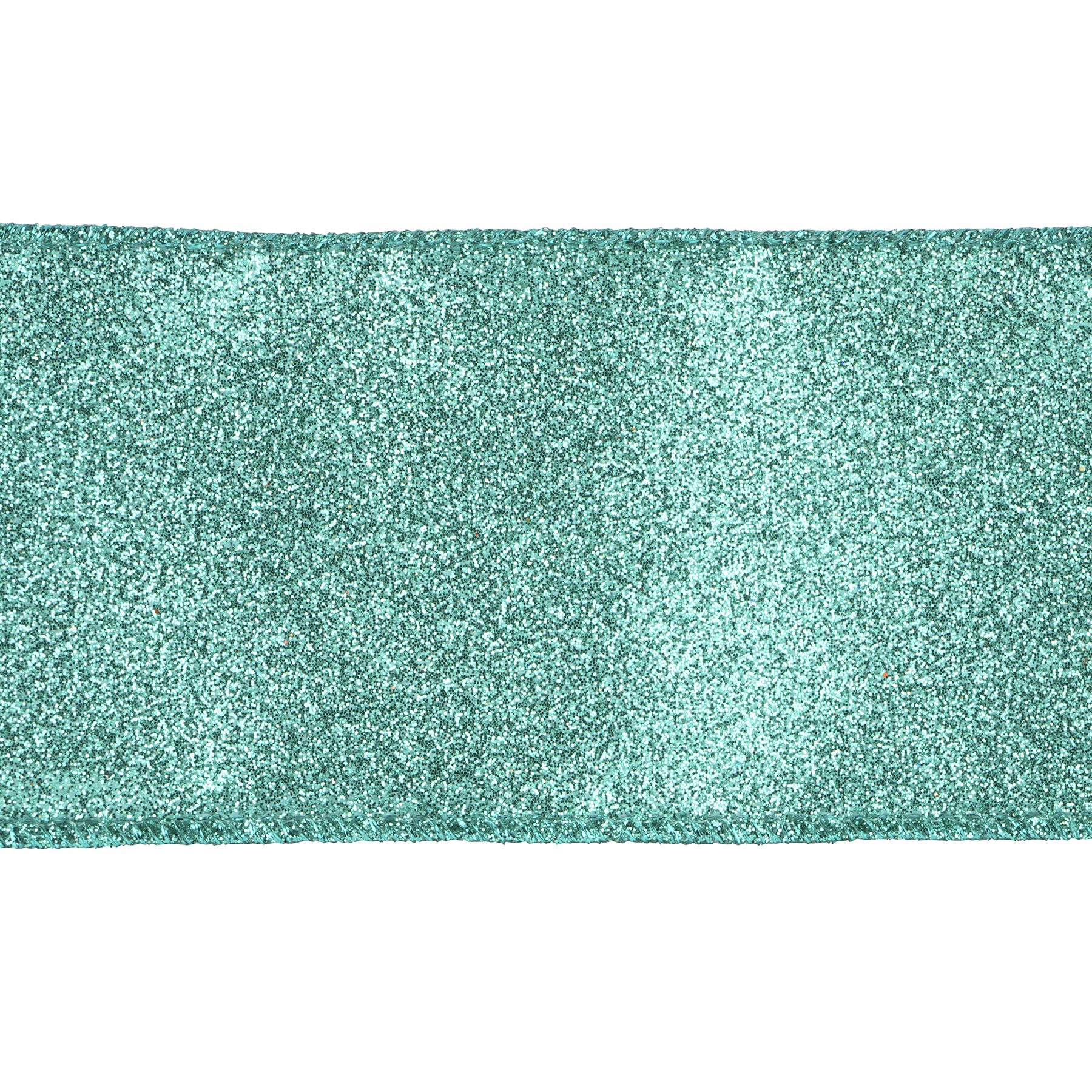 slide 3 of 3, 2.5" X 80ft. Turquoise Glitter Wired Jumbo Ribbon By Celebrate It, 2.5 in x 80 ft