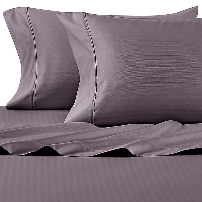 slide 1 of 5, Wamsutta PimaCott Herringbone 625-Thread-Count King Pillowcase Set - Taupe, 1 ct