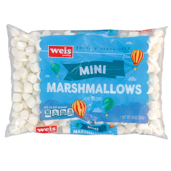 slide 1 of 6, Weis Quality Mini Marshmallows, 10 oz